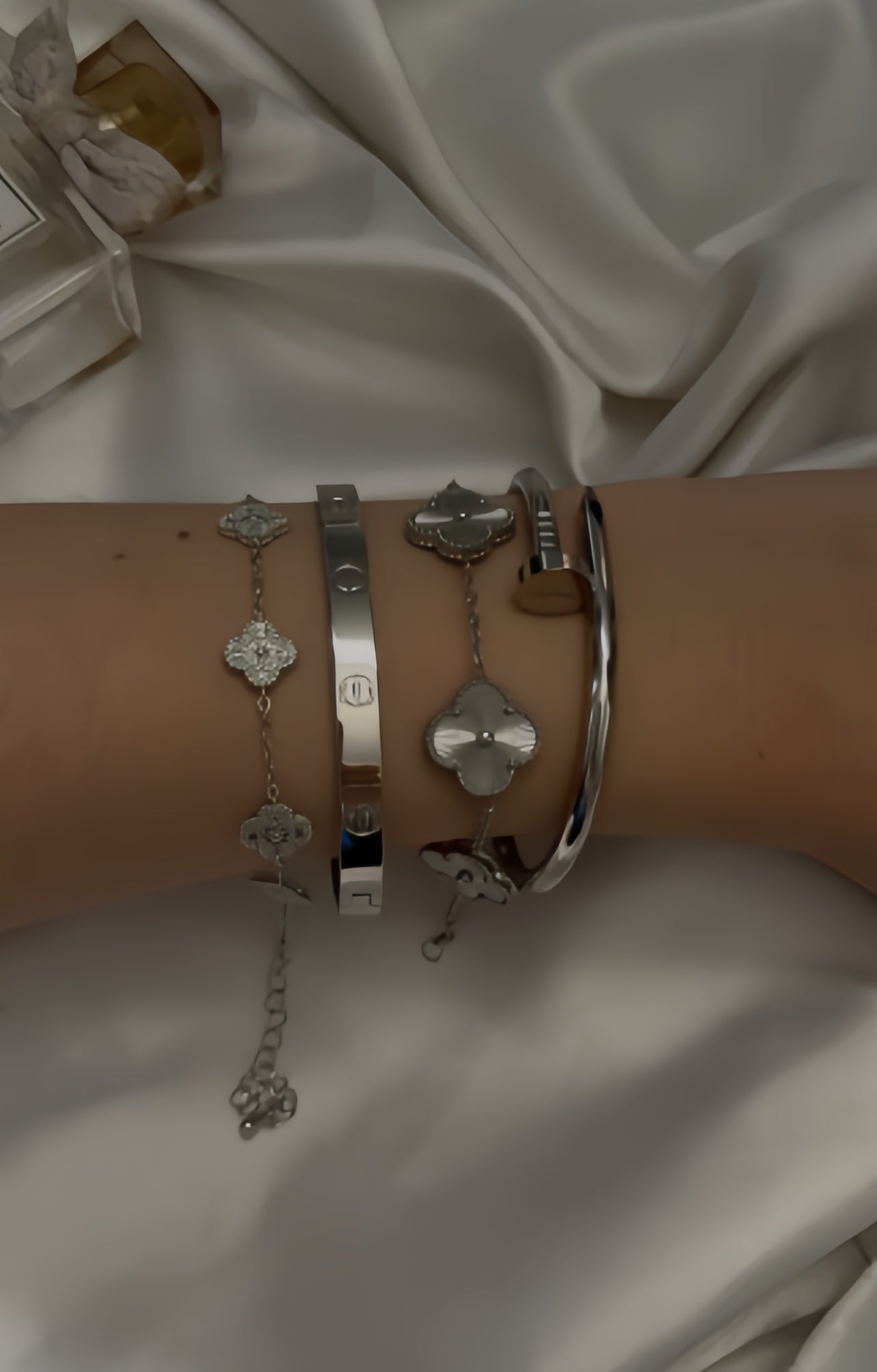 Vera Silver Bracelet Stack (4 pieces)