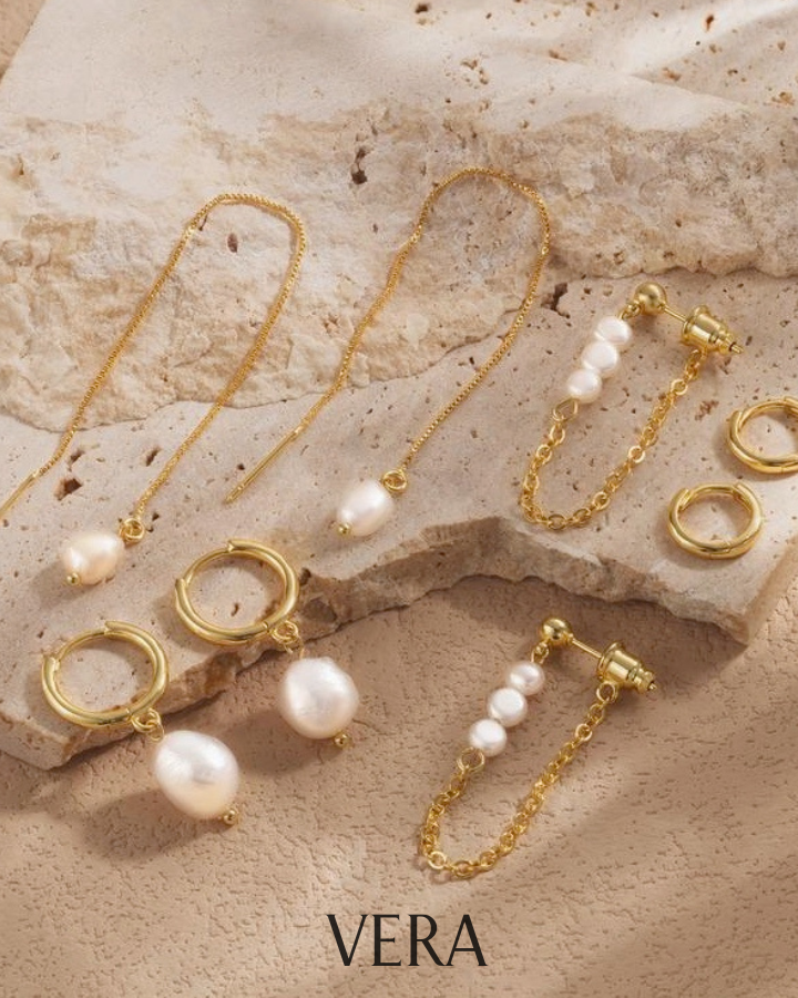 Vera Drop Faux Earrings (3pc Set)